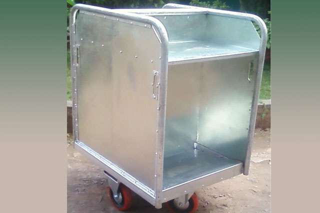 Speed Frame Empty Bobbin Trolley in Aluminium 